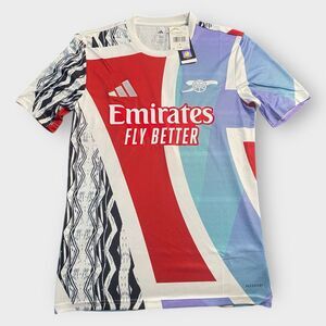 Adidas 24/25 Arsenal Pre Match Soccer Jersey Slim Fit Mens size Small JE7562 New